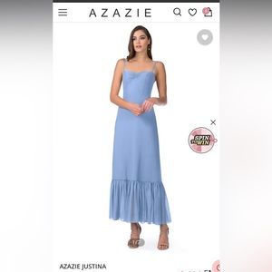 Steel Blue Chiffon Dress XS